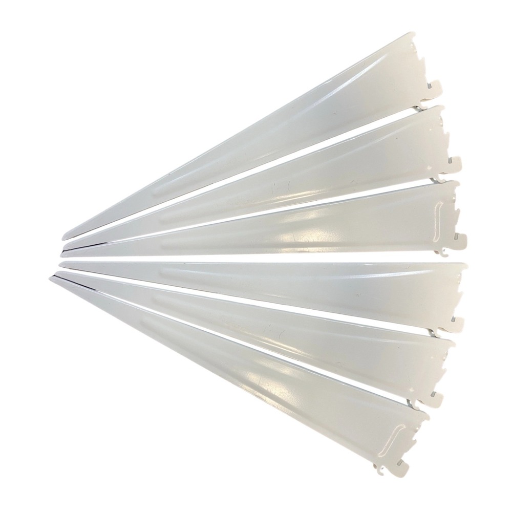 ClosetMaid 2854 16-In. White Shelf Track‎ Bracket Wall Mount Support Lot of 6